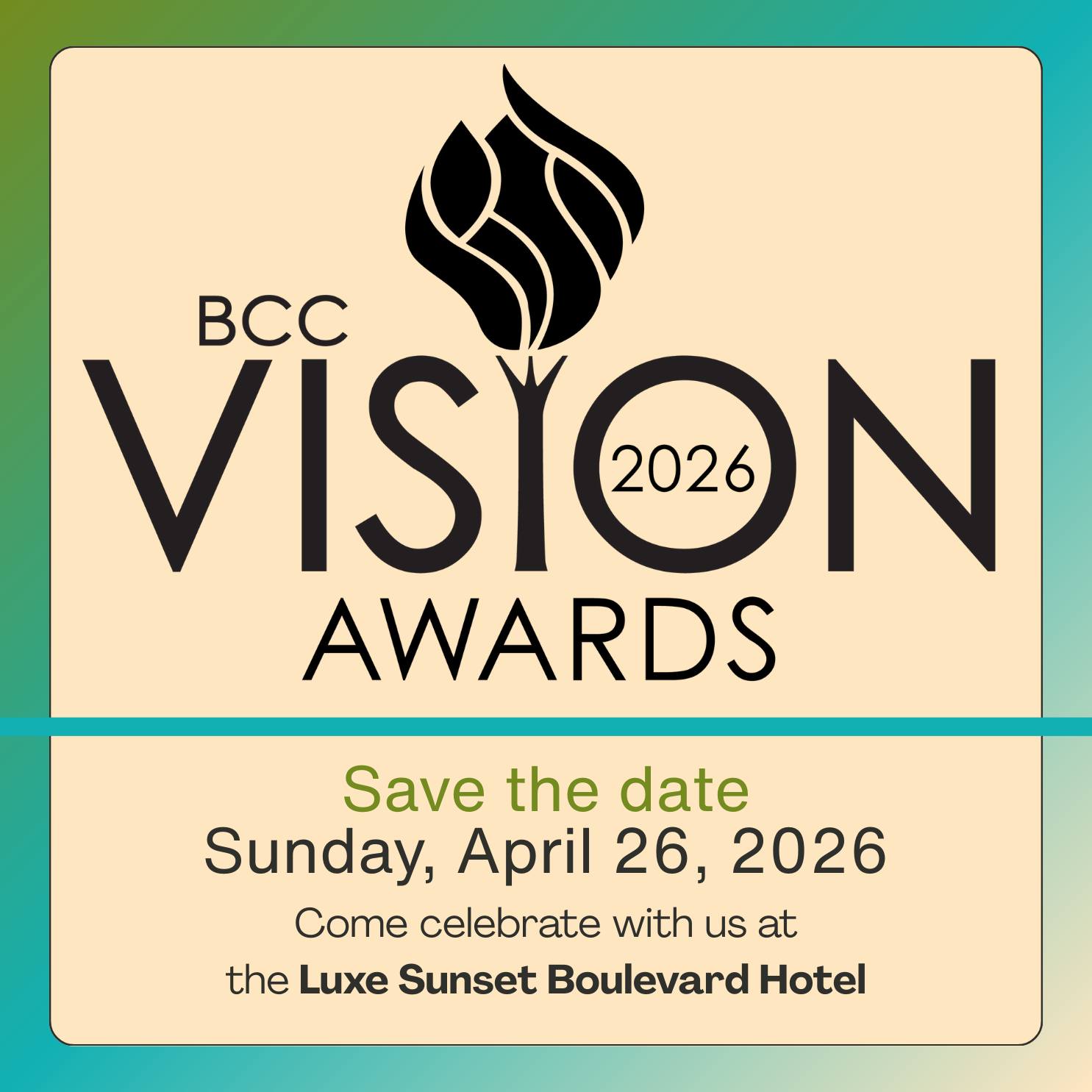 📅 Mark your calendars! 📅
The 2026 BCC Vision Awards are coming up on Sunday, April 26! More details to follow...

#BCC #BethChayimChadashim #LGBT #LGBTQ #LGBTQIA #GayJews #LesbianJews #TransJews #QueerJews #JewishLA #LosAngeles #BCCVisionAwards #BCCVisionAwards2026